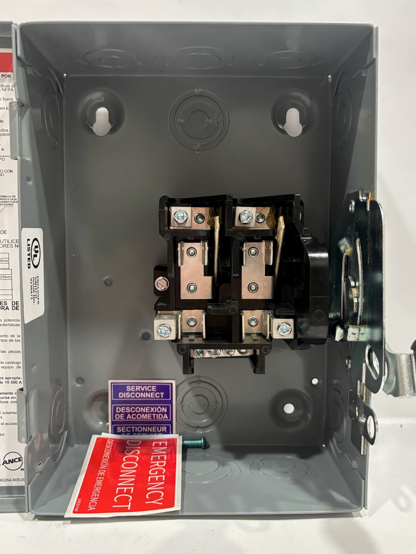 Square D D221N General Safety Switch, 2P3W, 30 A, 240 Vac No Box, With Minor Scratches