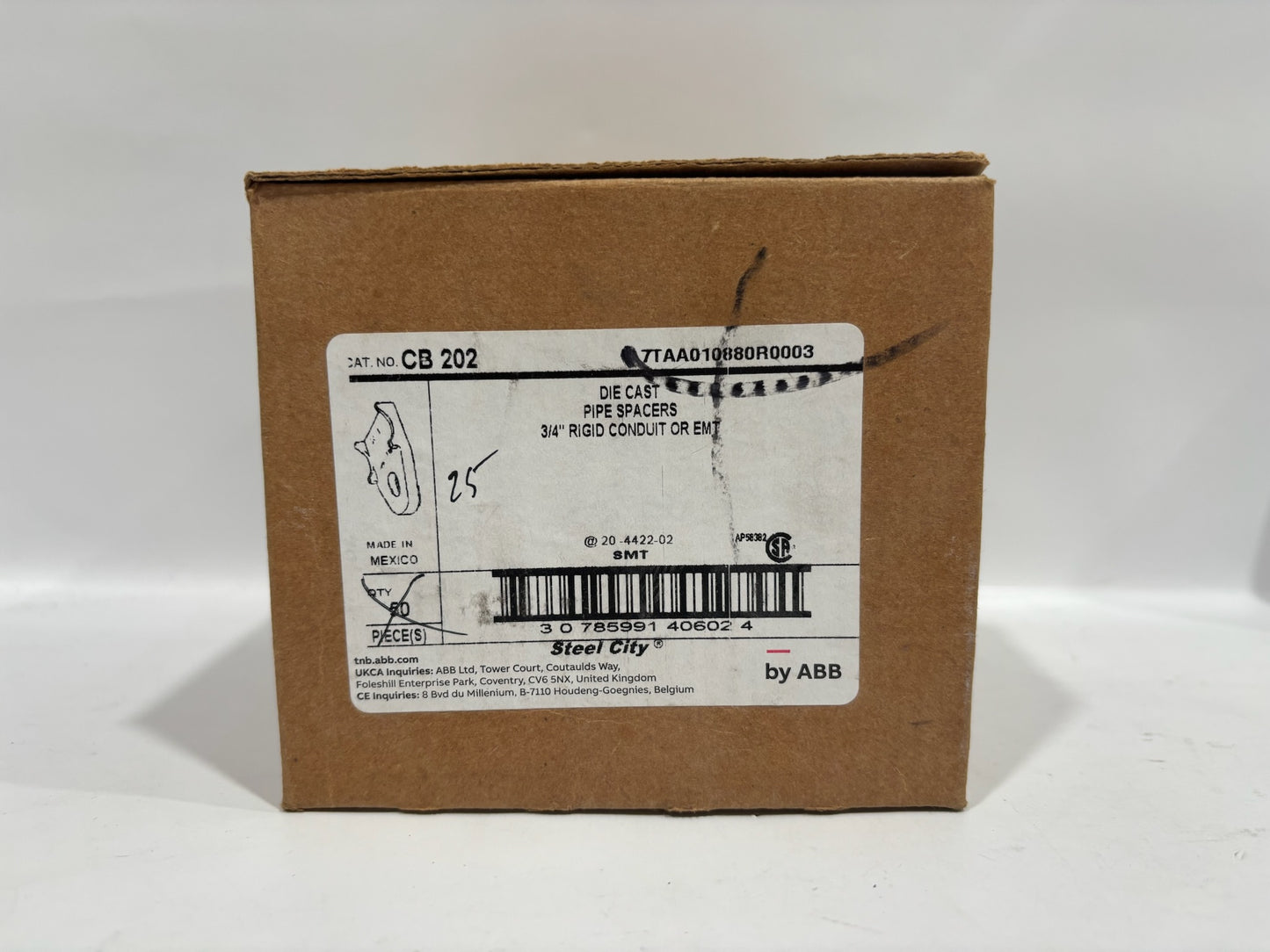 25 PC Steel City CB-202 Die Cast Piper Spacers 3/4" Rigid Conduit OR EMT