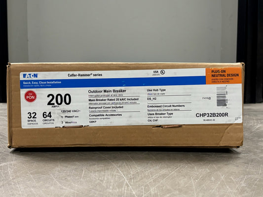 Eaton CHP32B200R Cutler-Hammer Plug-On Neutral Design Series 200 AMP
