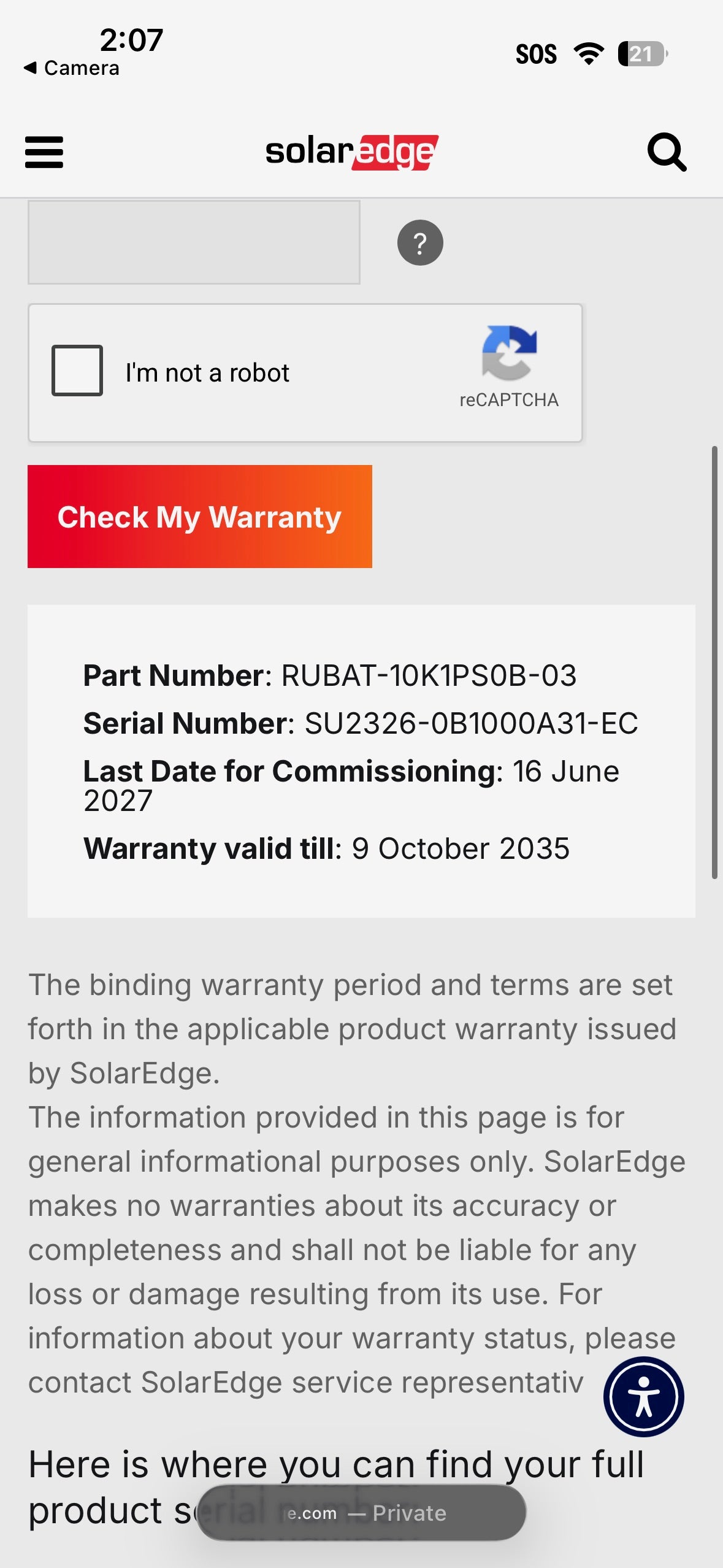 New Manufactured Refurbished SolarEdge Home Battery 10kWh UBAT-10K1PS0B-03