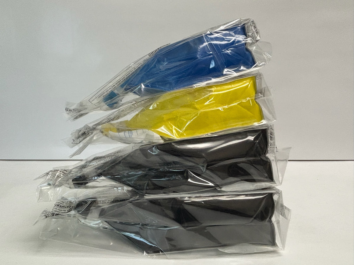 4 Genuine Ricoh C7501,C9075,LD375C Cyan, Yellow & Black Toners 841357, 841358, 841360
