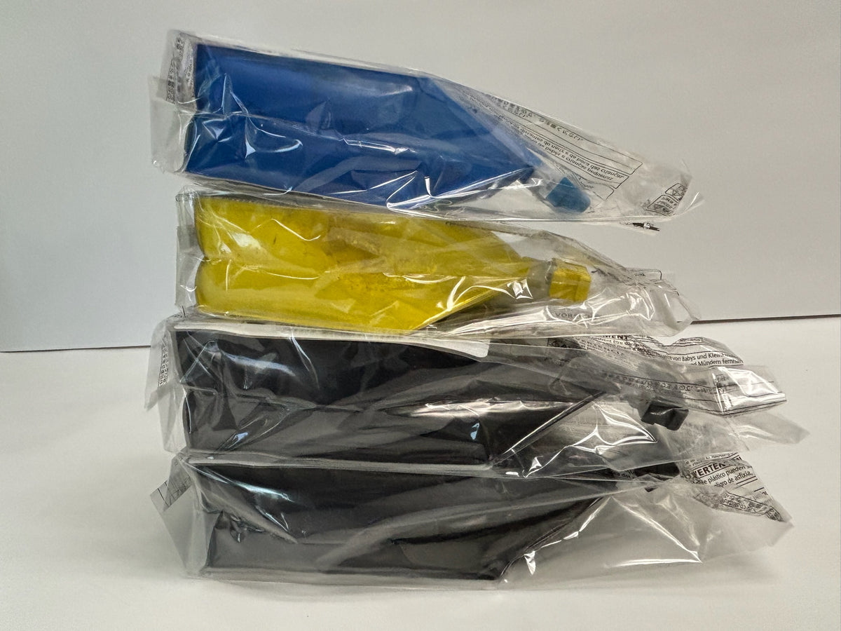 4 Genuine Ricoh C7501,C9075,LD375C Cyan, Yellow & Black Toners 841357, 841358, 841360