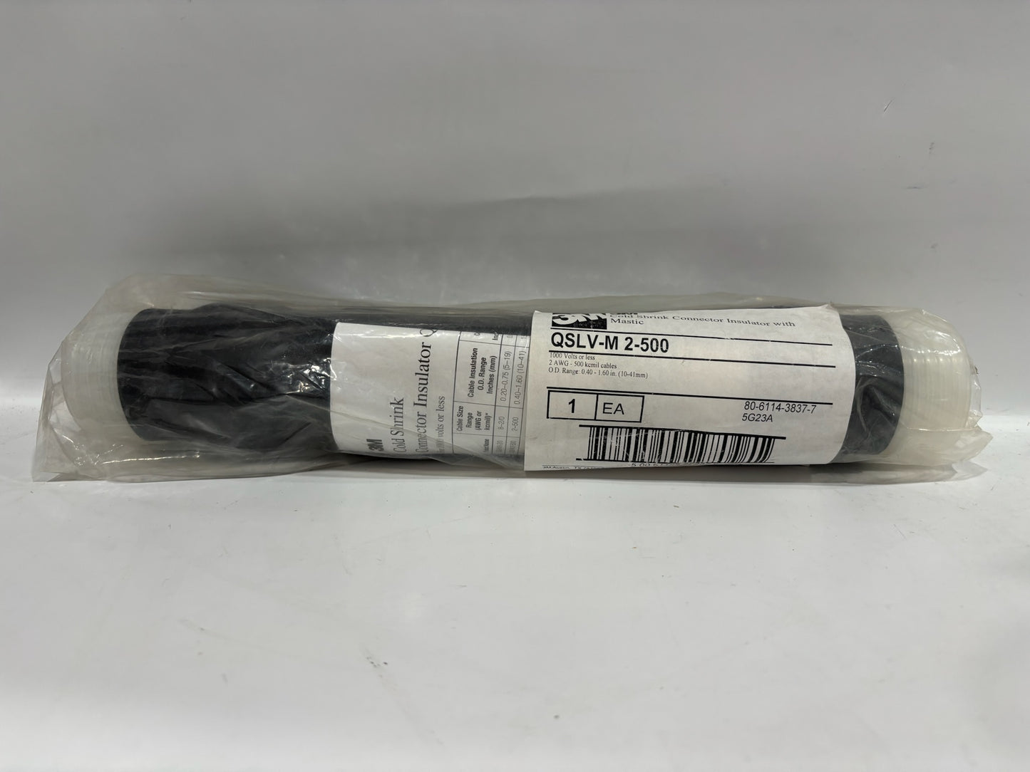 4pk 3M QSLV-M-2-500 Cold Shrink Connector Insulator With Mastic