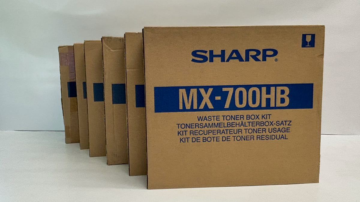 6 Genuine Sharp MX-5500N,MX-6200N,MX-7500N Waste Toner Container MX-700HB