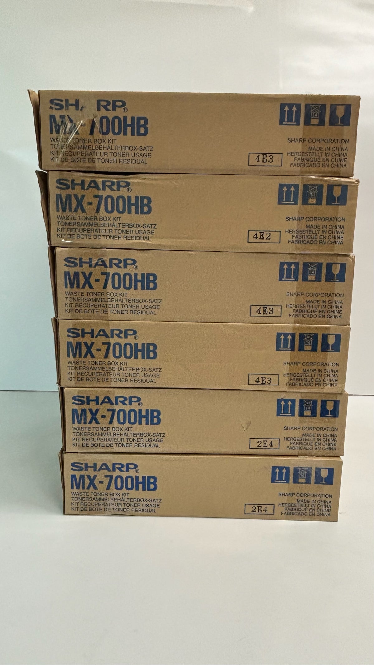 6 Genuine Sharp MX-5500N,MX-6200N,MX-7500N Waste Toner Container MX-700HB