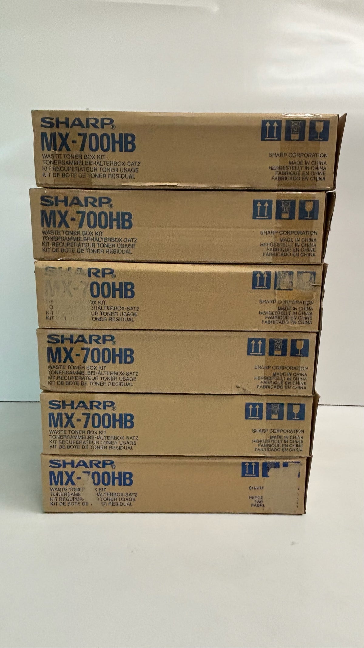 6 Genuine Sharp MX-5500N,MX-6200N,MX-7500N Waste Toner Container MX-700HB