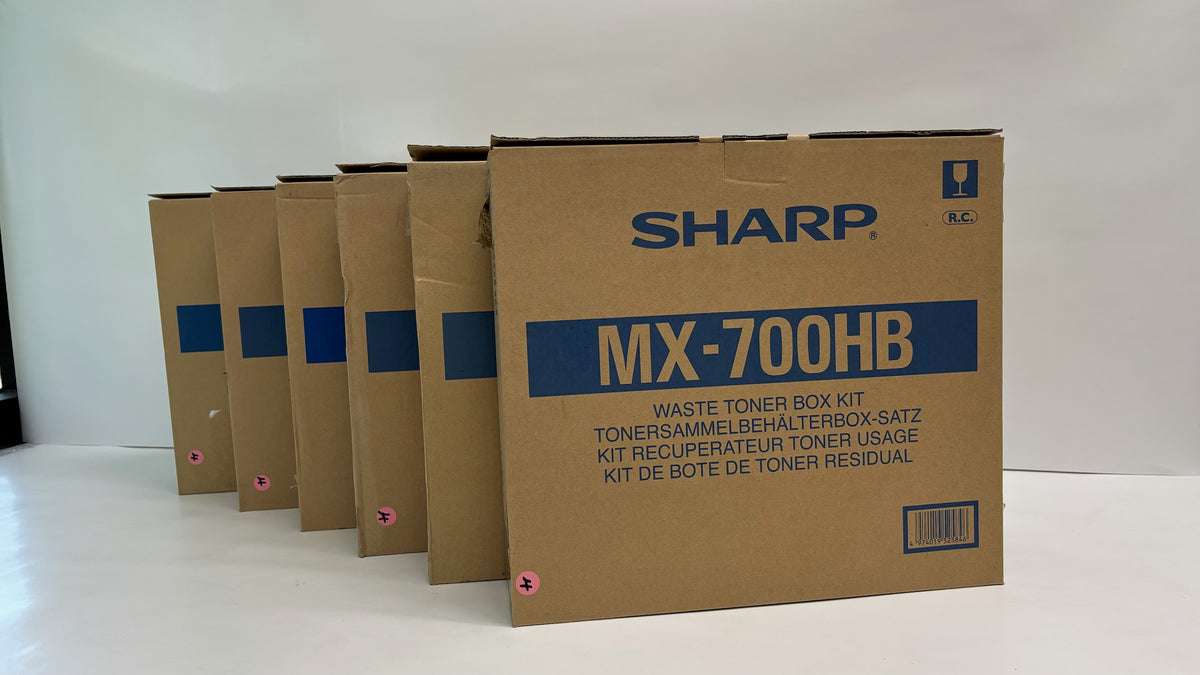 6 Genuine Sharp MX-5500N,MX-6200N,MX-7500N Waste Toner Container MX-700HB