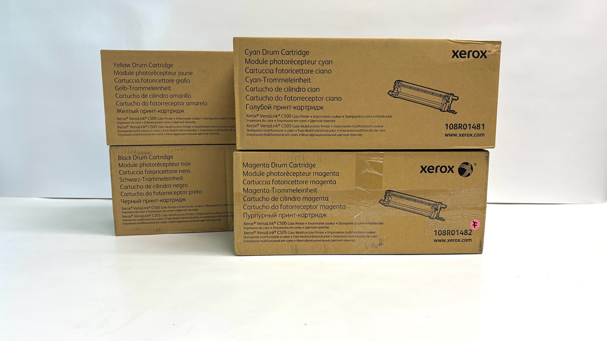 4 Genuine Xerox VersaLink  C500, C505 CMYK Drum Units 108R01481,82,83,84