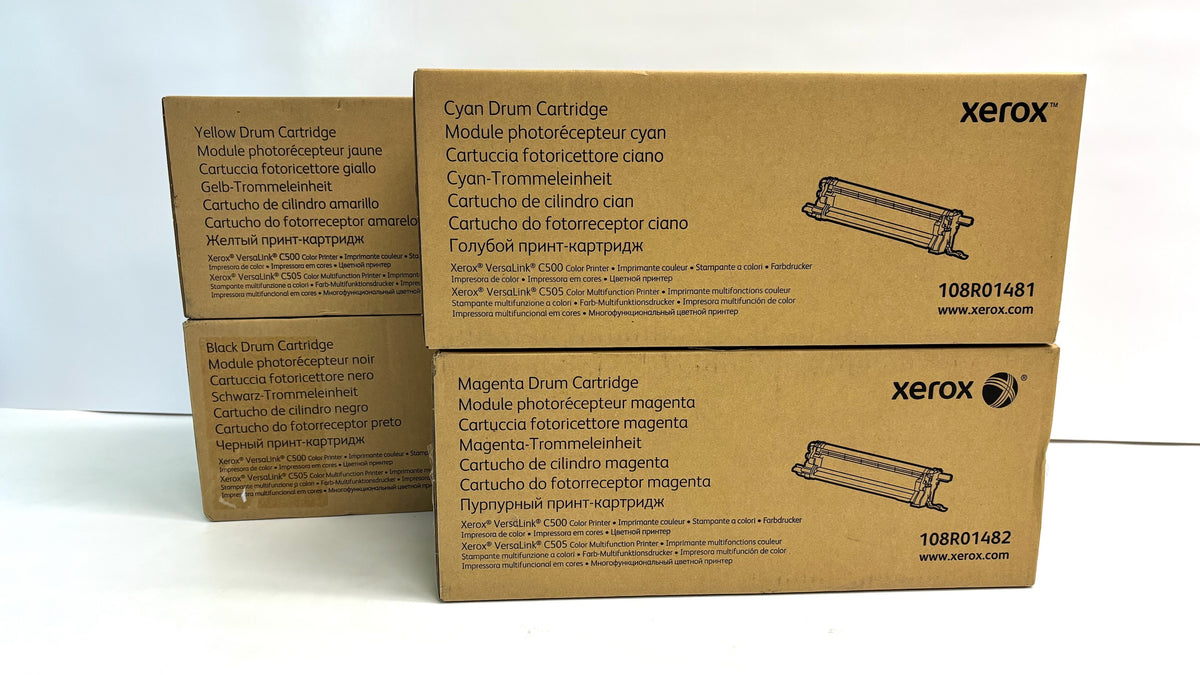 4 Genuine Xerox VersaLink  C500, C505 CMYK Drum Units 108R01481,82,83,84