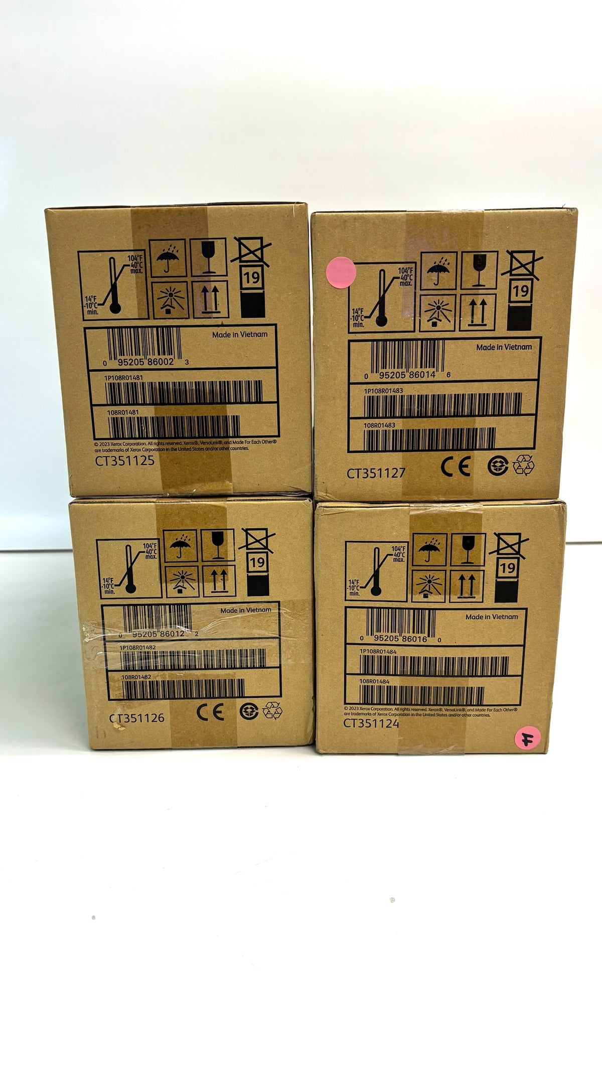4 Genuine Xerox VersaLink  C500, C505 CMYK Drum Units 108R01481,82,83,84