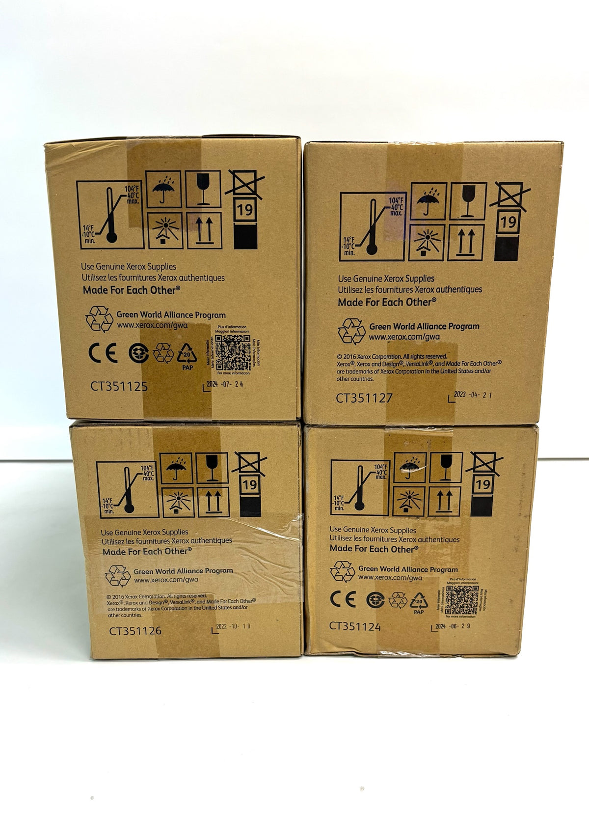 4 Genuine Xerox VersaLink  C500, C505 CMYK Drum Units 108R01481,82,83,84