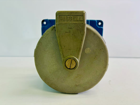 Used Hubbell 4100R9W Pin And Sleeve Receptacle, Water Tight W250V, 100A