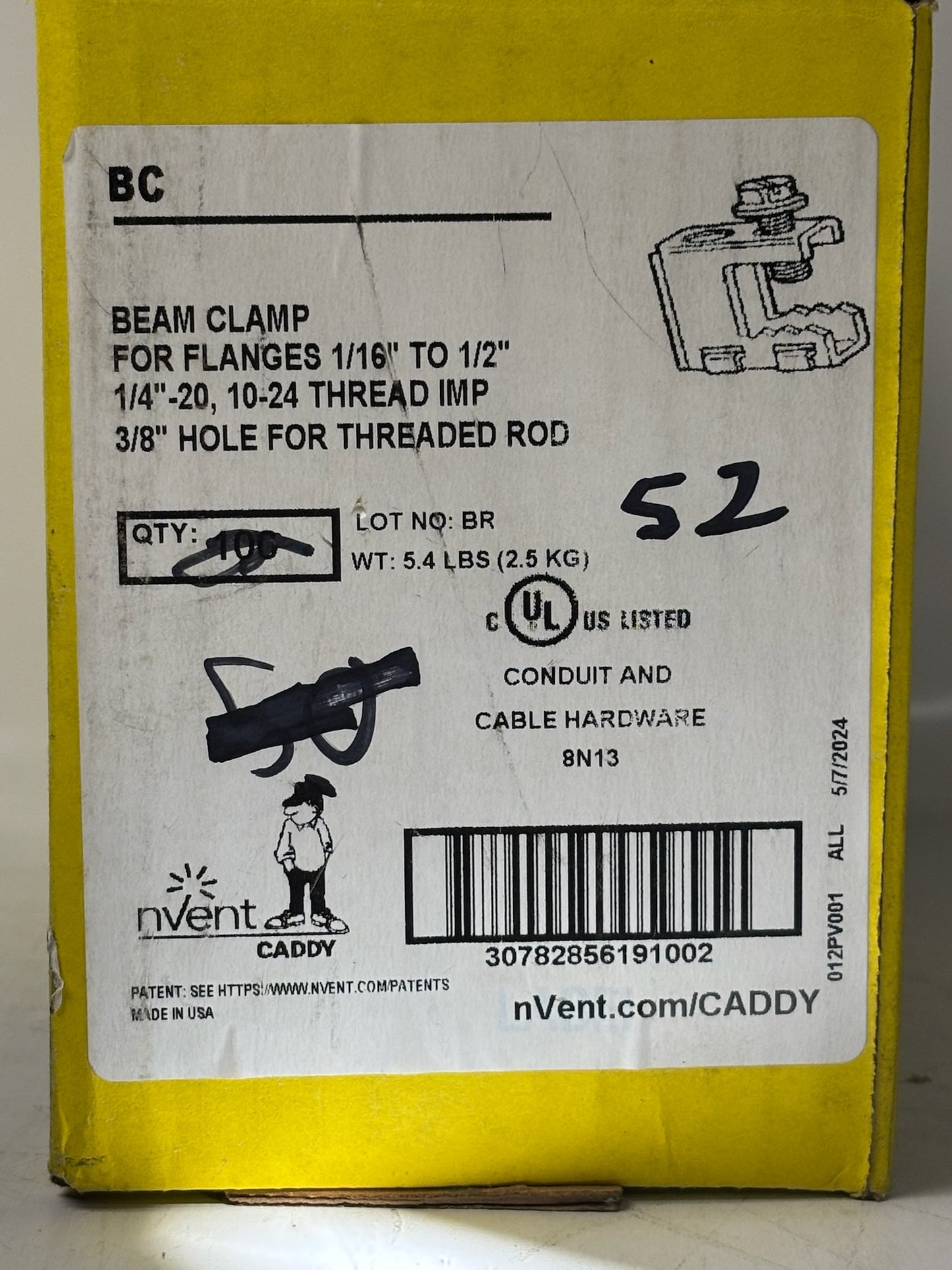 52 PK – Thread-Install Rod Hanger with Shot-Fire Bracket by nVent CADDY (4TIBSF)
