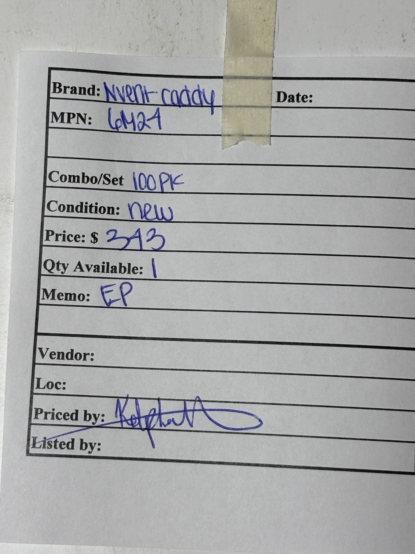 100 PK nVent CADDY 6M24 Conduit/Pipe to Flange Clip – Snap-Close, 3/8" Rigid