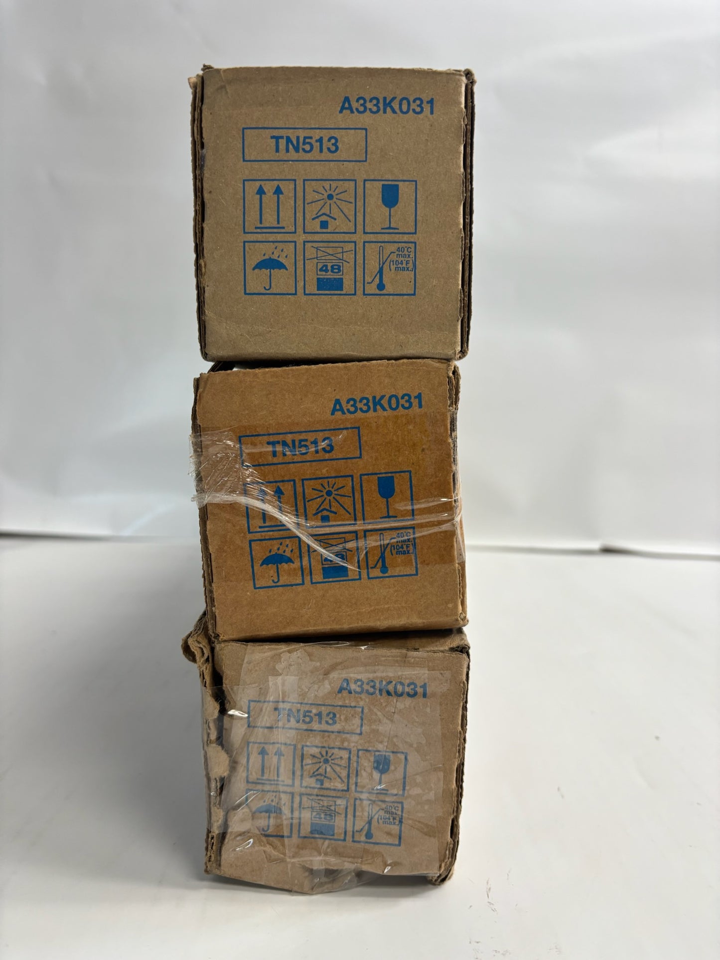 3 Cosmetic Genuine Konica Minolta BH 454e, 554e Black Toners (TN513, A33K031)