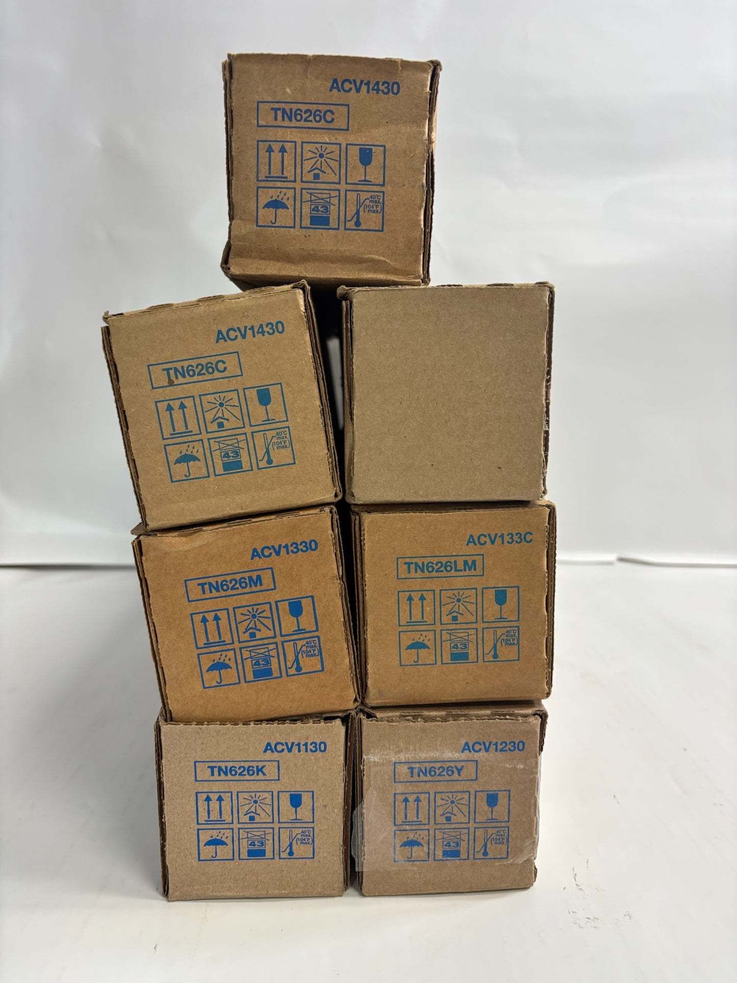 7 Genuine Konica Minolta BH C360i,C450i,C550i,C650i CCCMMYK Toners TN626