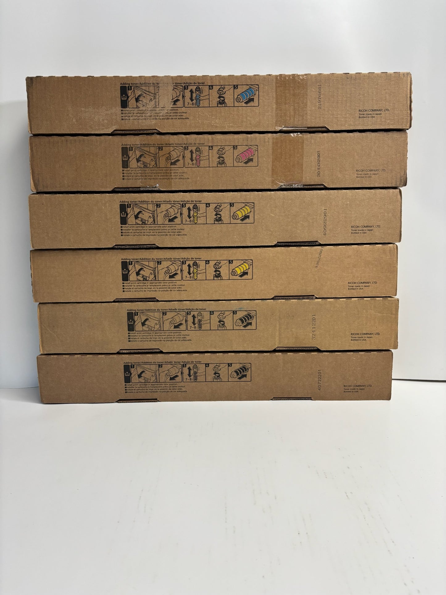 6 Genuine Ricoh IM C2500H, IM C2000 CMYYKK Toners 842307,842308,842309,842310