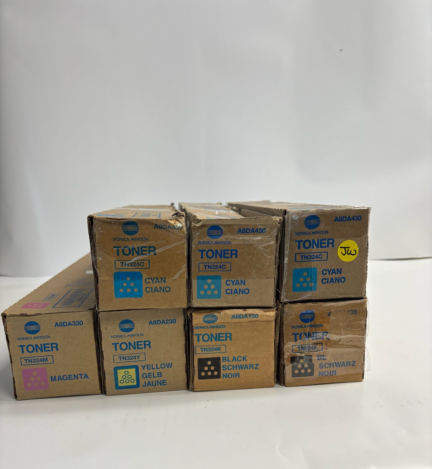 8 Cosmetic Genuine Konica Minolta Bizhub C258,C308,C368 CCCMMYKK Toners TN324