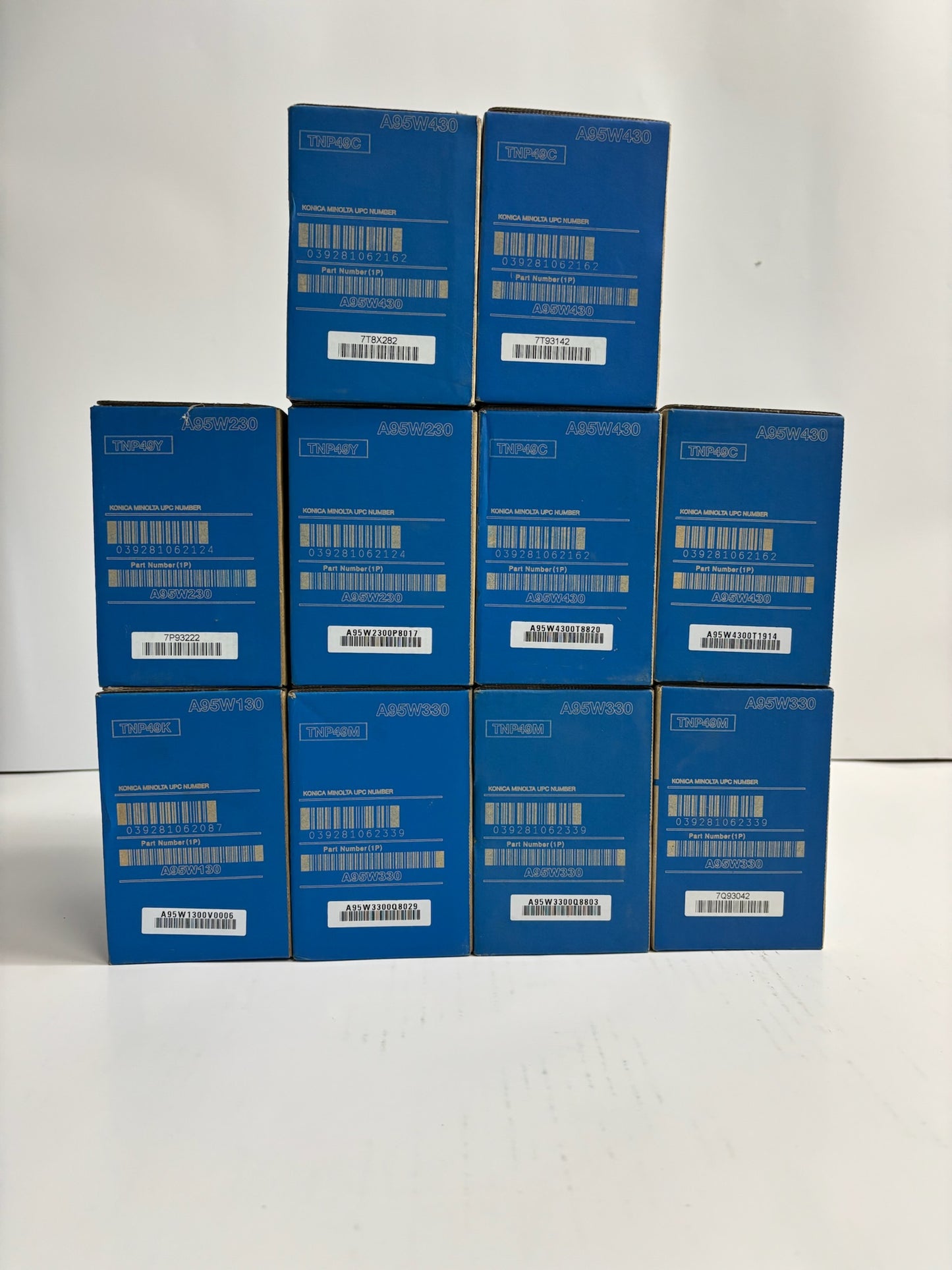 10 New Genuine Konica Minolta Bizhub C3351, C3851FS CCCCMMMYYK Toner TNP49