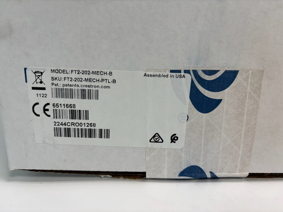 Crestron FT2-202-MECH-B, FT2-202-MECH-PTL-B FlipTop Tabletop Cable System