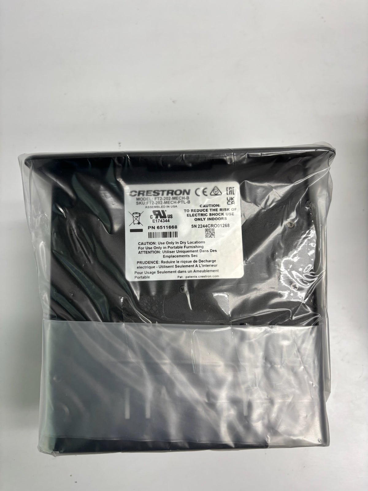 Crestron FT2-202-MECH-B, FT2-202-MECH-PTL-B FlipTop Tabletop Cable System