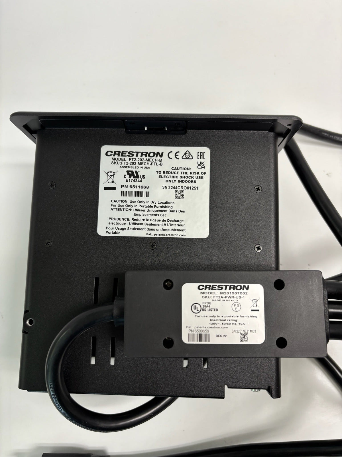 Crestron FT2 FlipTop FT2-202-MECH-B/MECH-PTL-B and FT2A-PWR-US-1 (Pre-Assembled)