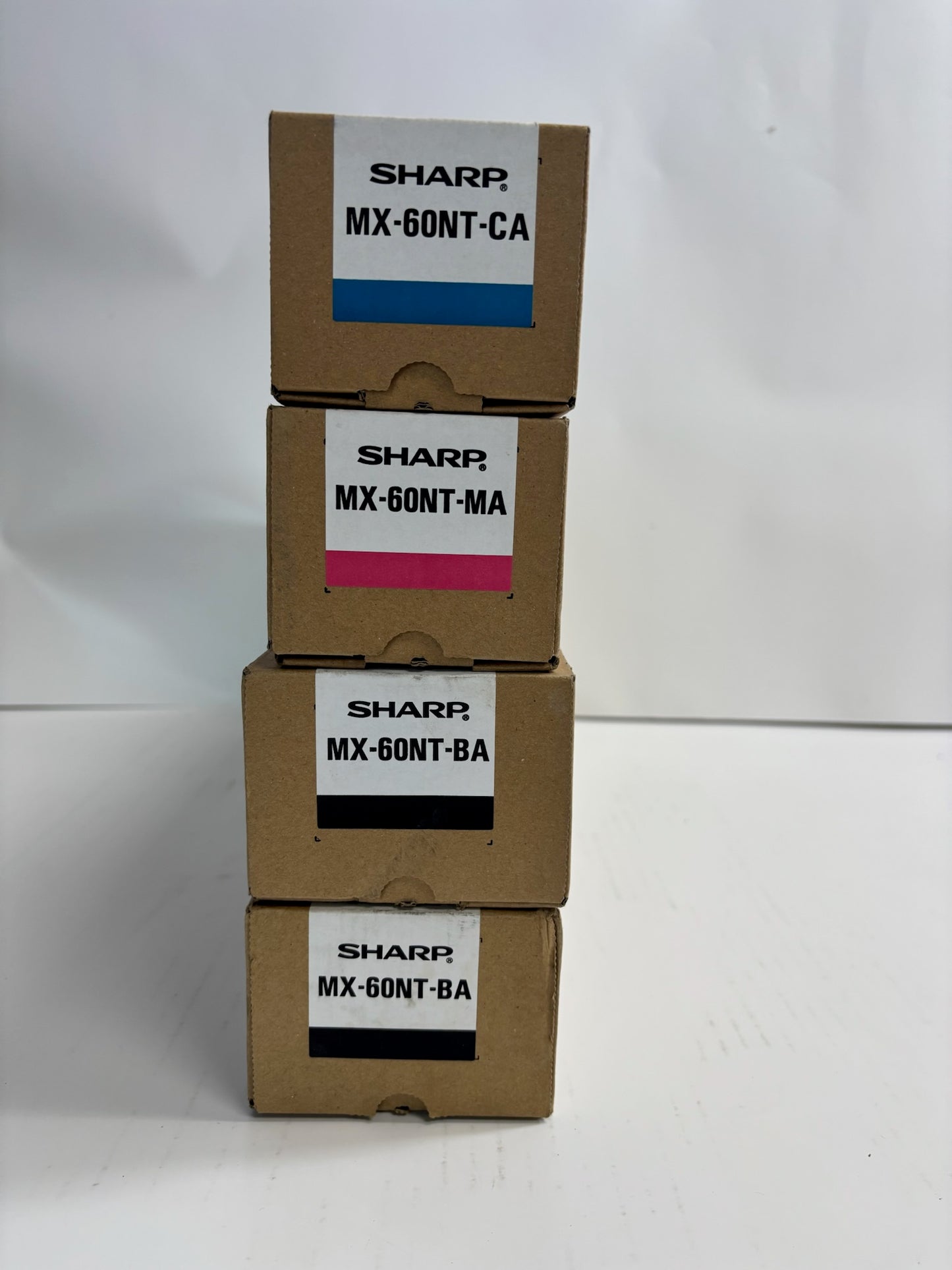 4 Genuine Sharp MX 2630,3050,3570,4050,4070 CMKK Toners MX-60NT (No Yellow)