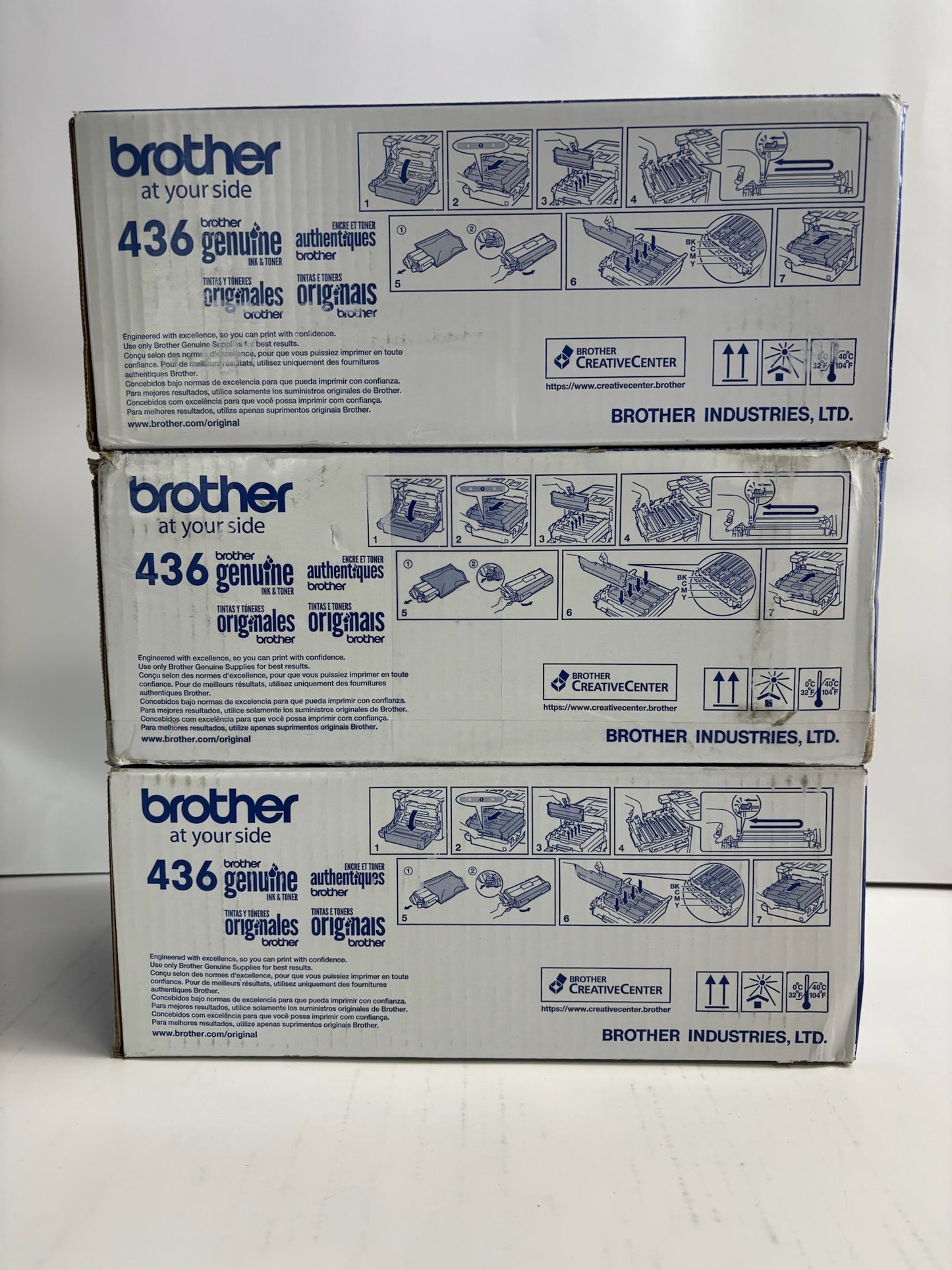 3 Genuine Brother MFC-L9570CDW, MFC-L8900CDW MYK Toners TN436 (No Cyan)
