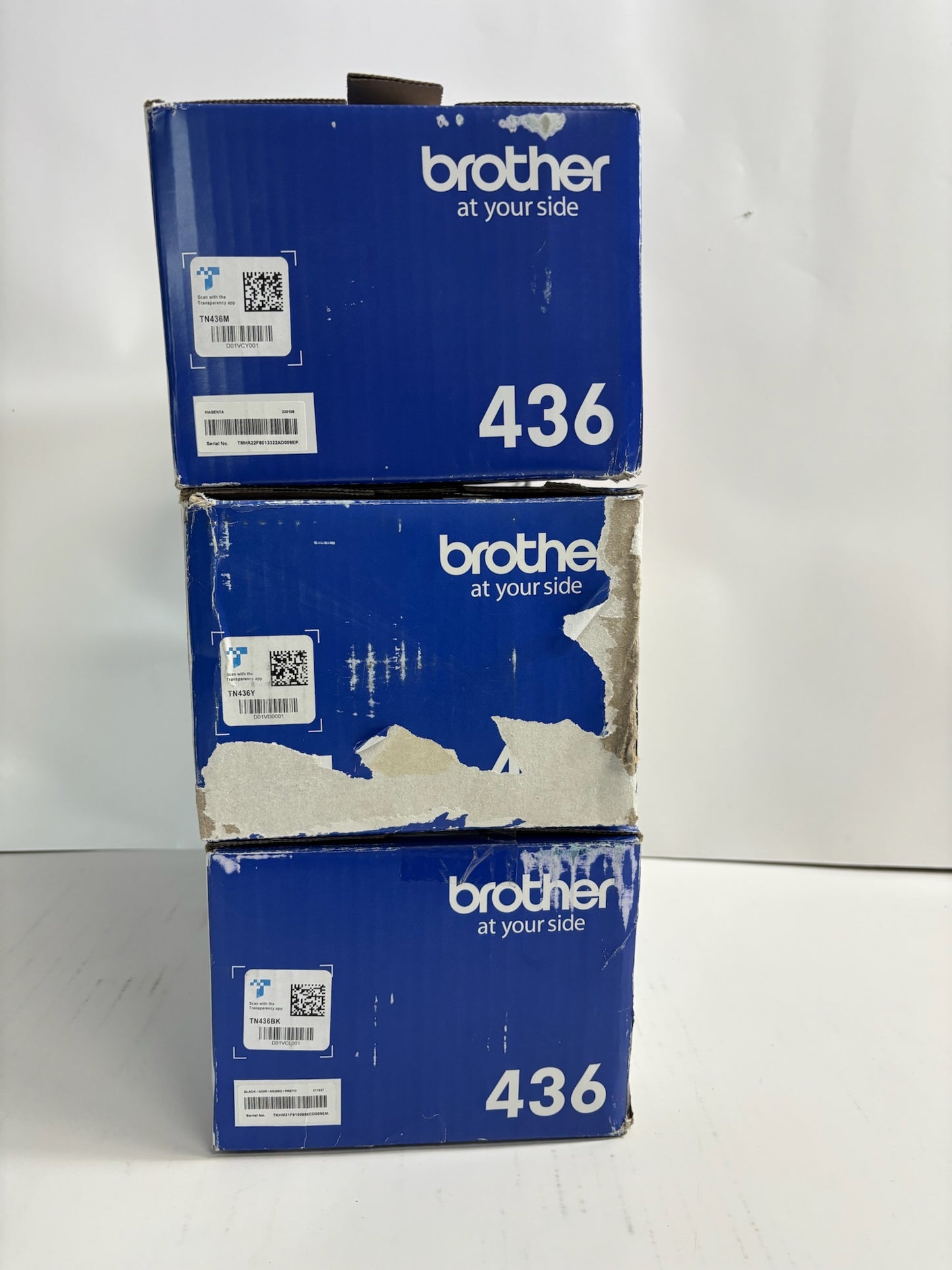 3 Genuine Brother MFC-L9570CDW, MFC-L8900CDW MYK Toners TN436 (No Cyan)