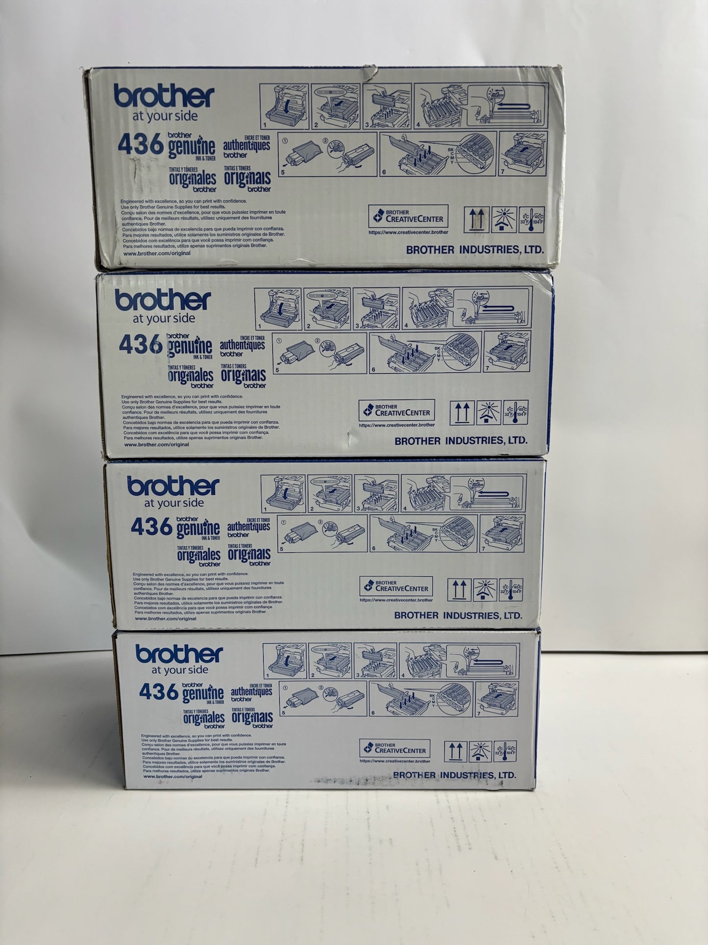 4 Cosmetic Genuine Brother MFC-L9570CDW, MFC-L8900CDW CMYK Toners TN436