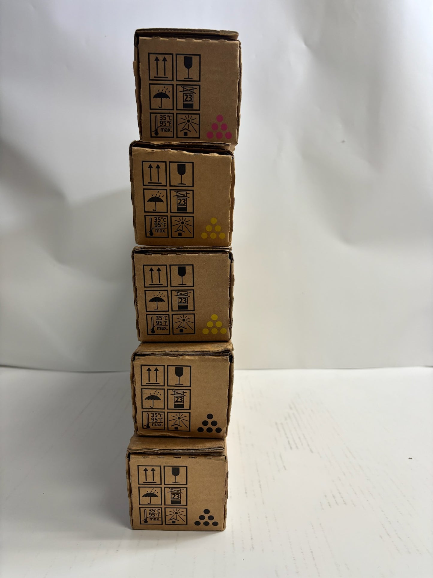 5 Genuine Ricoh IM C2500H, IM C2000 MYYKK Toners 842307,842308,842309 (No Cyan)