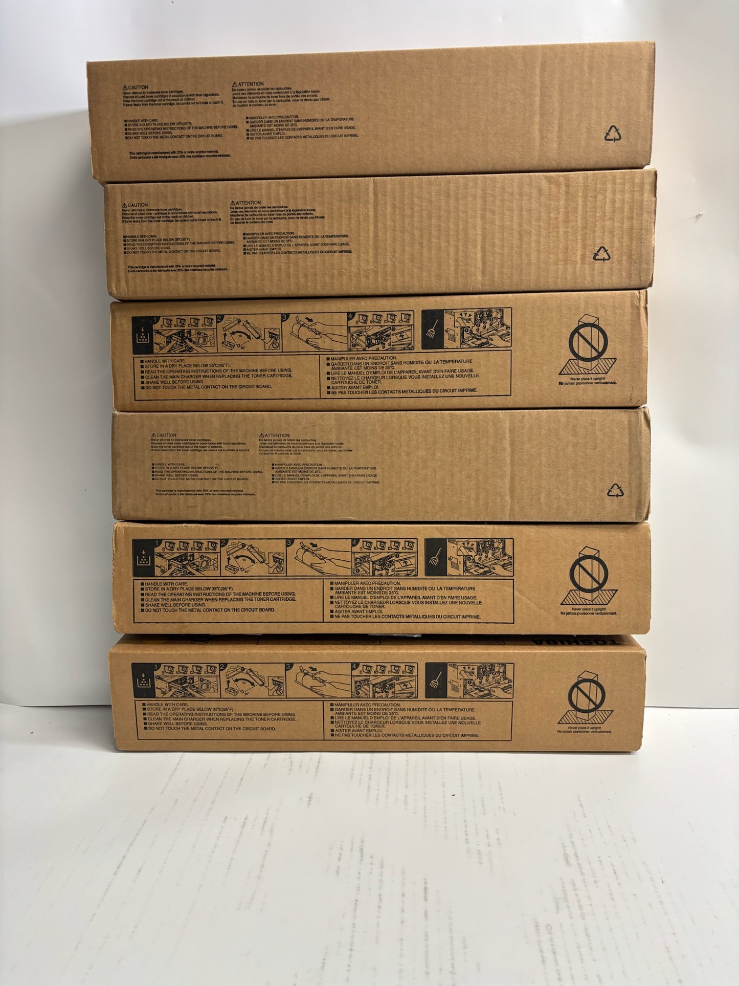 6 New Genuine Toshiba E Studio 2515AC,3015AC CCMMYY Toners T-FC415U (No Black)