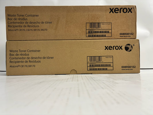 2 New Genuine Xerox AltaLink B8170,B8270,C8170 Waste Toner Cartridges 008R08102