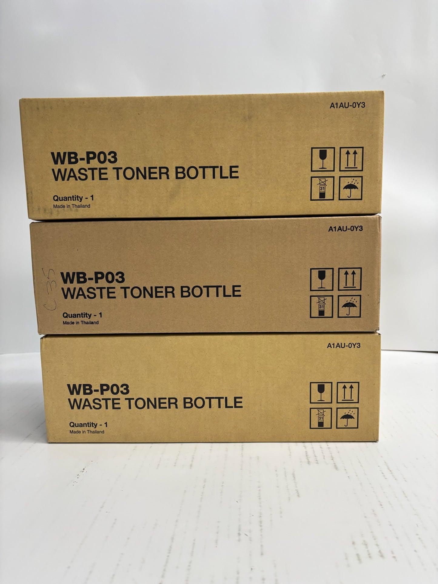 3 Genuine Konica Minolta BH C3100P,C3110 Waste Toner Container WB-P03, A1AU-0Y3