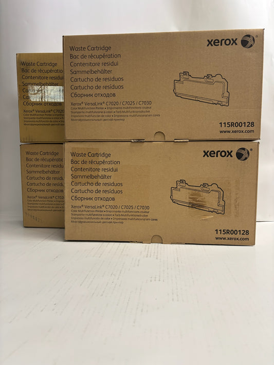 4 Genuine Xerox VersaLink C7020,C7025,C7030,C7130 Waste Cartridges 115R00128