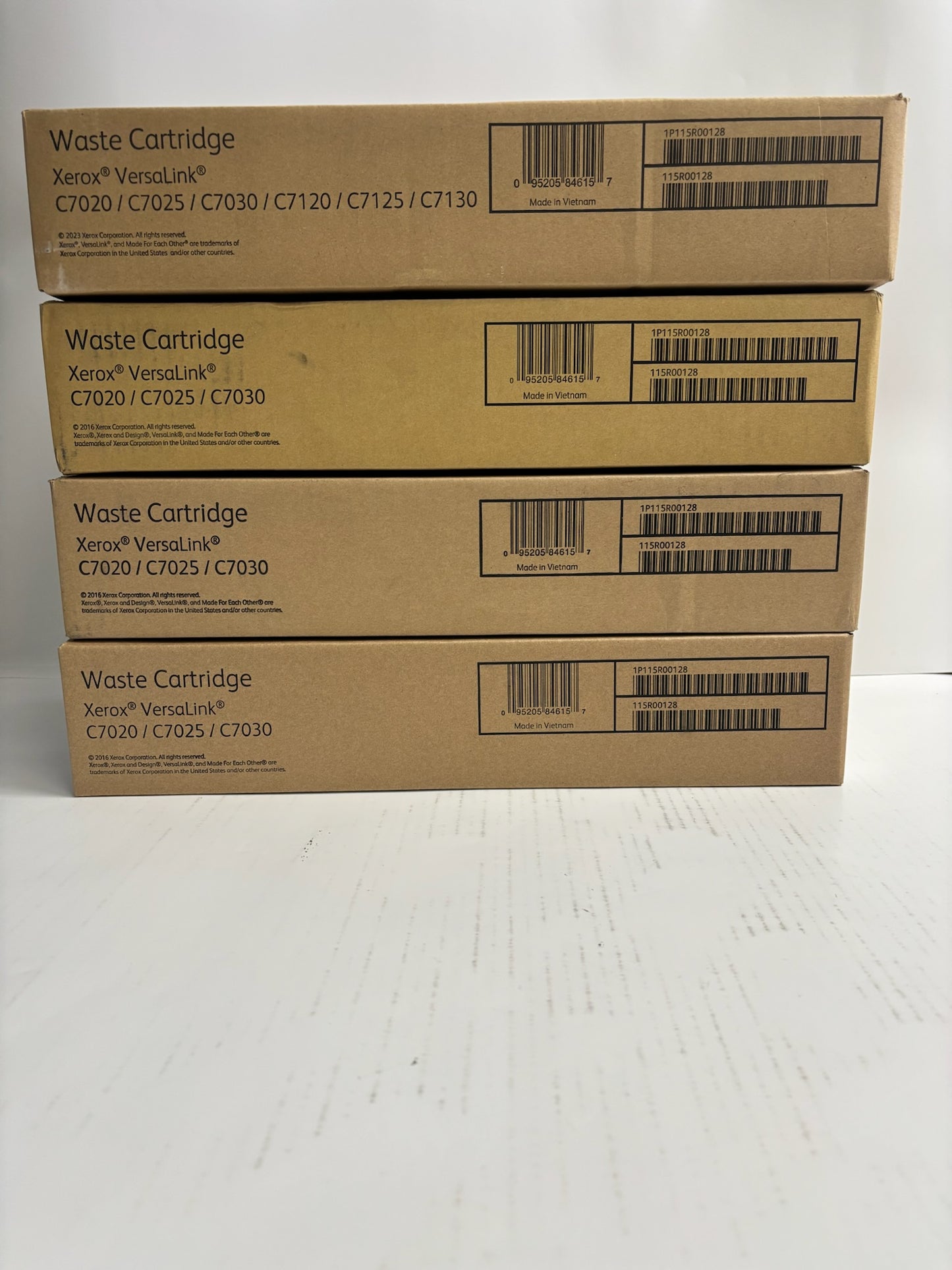 4 Genuine Xerox VersaLink C7020,C7025,C7030,C7130 Waste Cartridges 115R00128