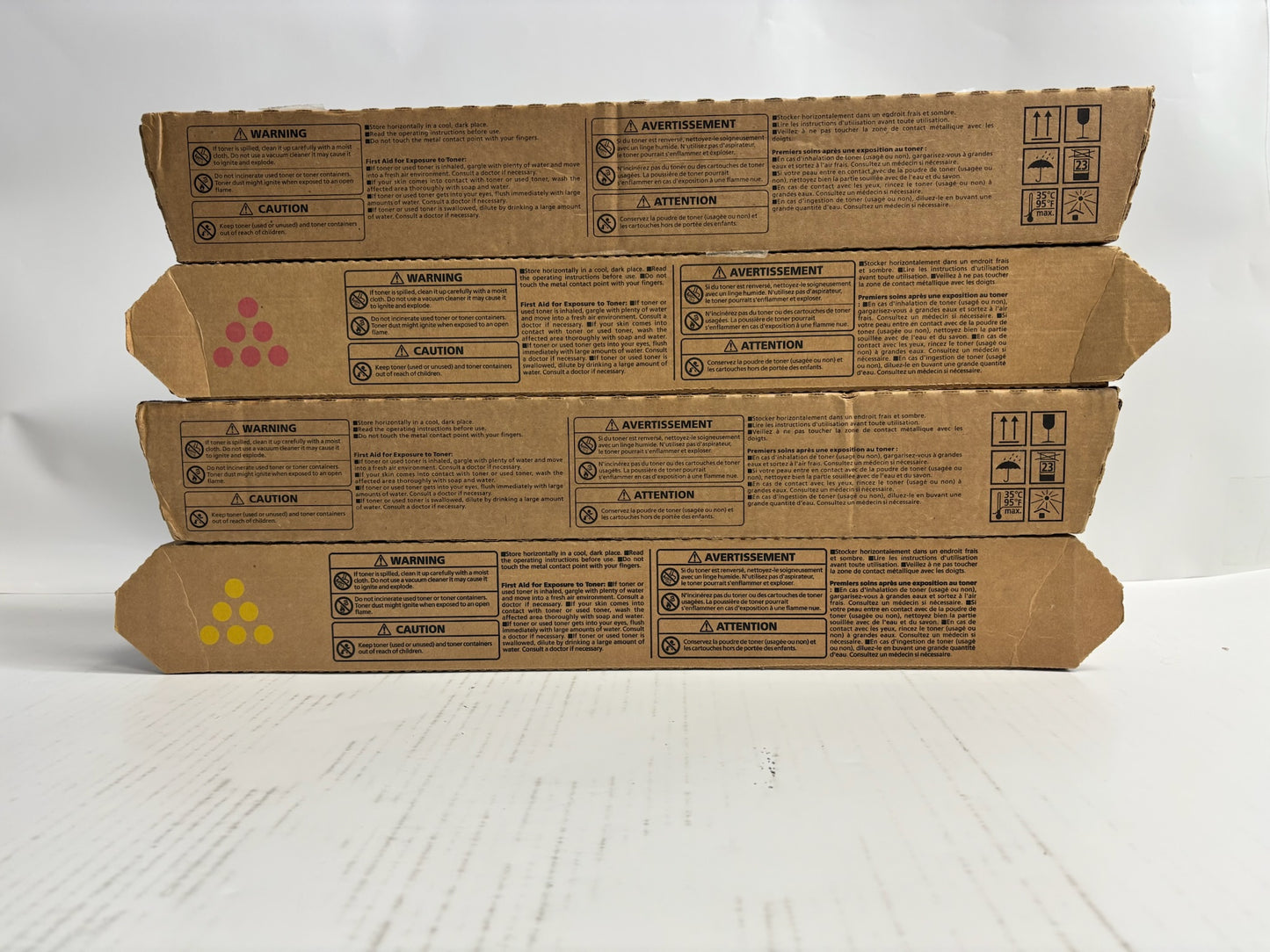 4 Genuine Ricoh MP C2503H, C2003 Magenta & Yellow Toners 841919,841920