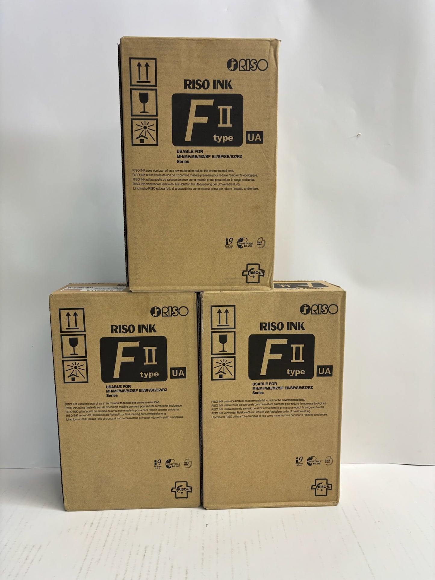 3 Genuine Risograph EZ220,EZ221,EZ390 Flat Gold Type F Ink Box S-8186UA (6 Inks)