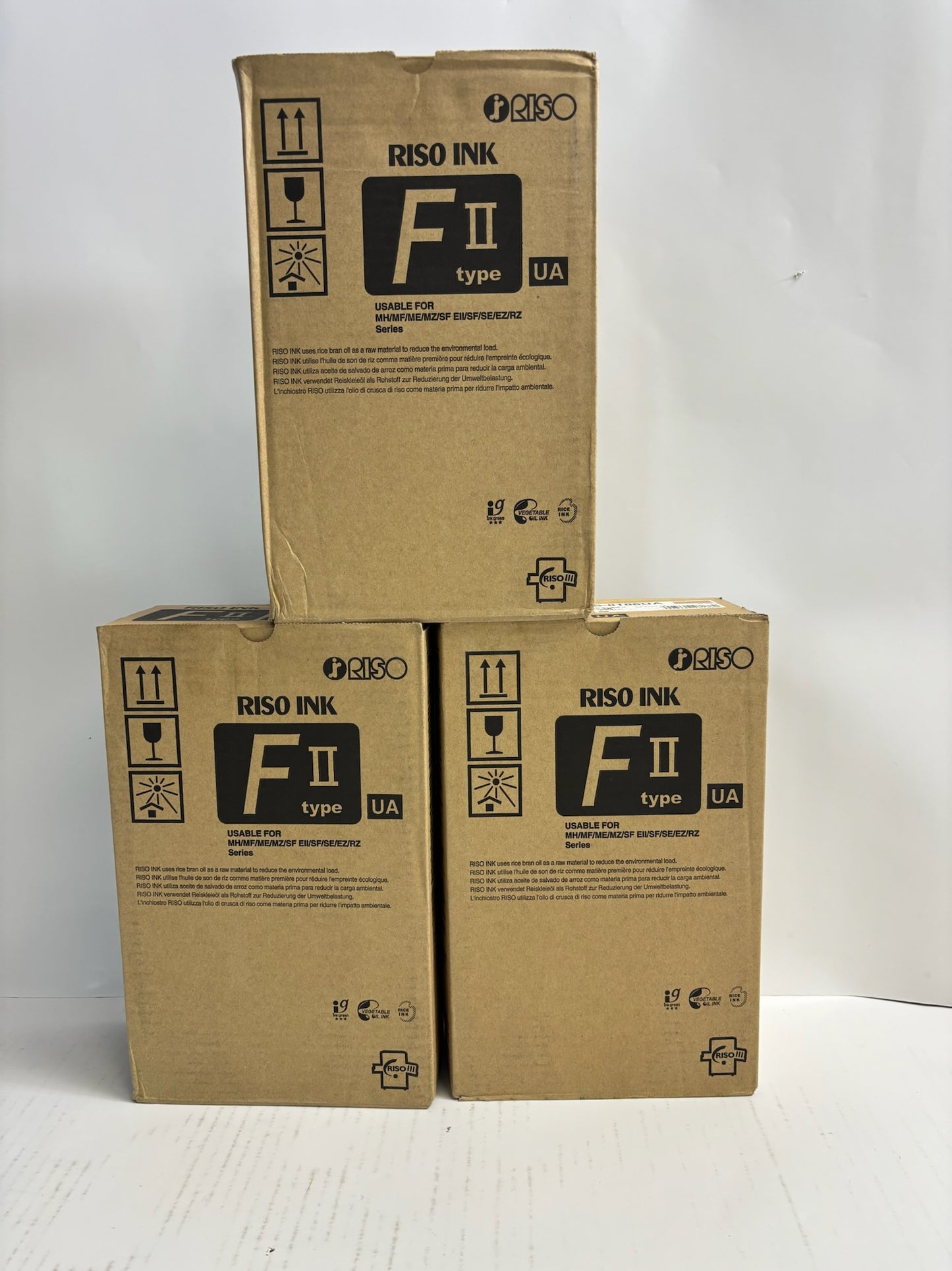 3 Genuine Risograph EZ220,EZ221,EZ390 Flat Gold Type F Ink Box S-8186UA (6 Inks)