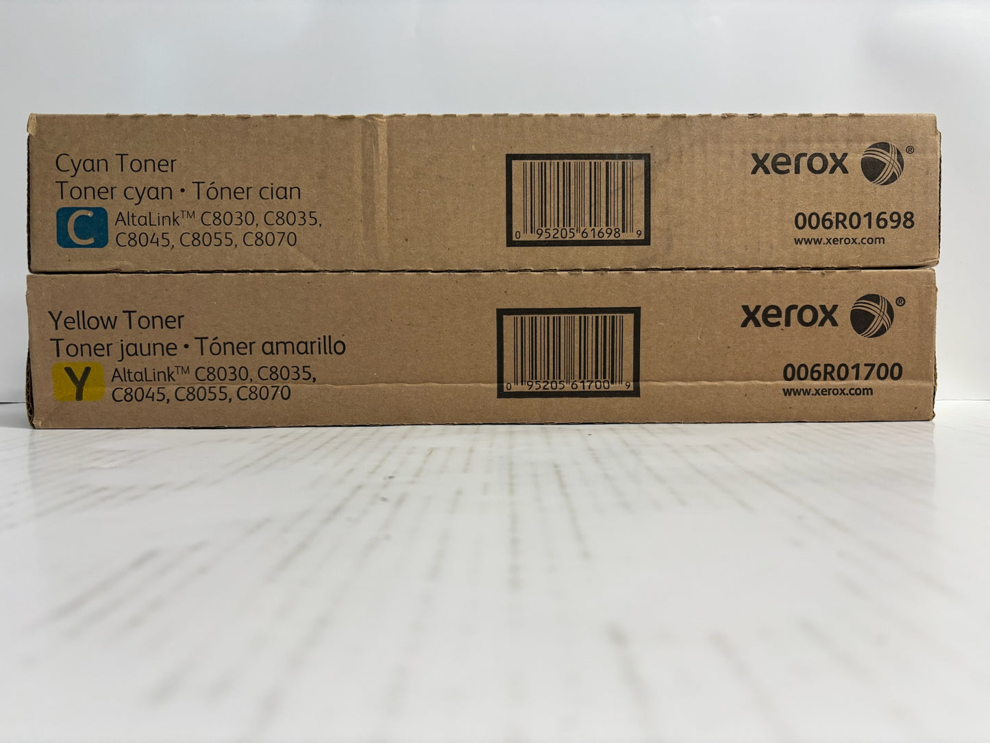 2 Genuine Xerox AltaLink C8030,C8035,C8045 Cyan & Yel Toner 006R01698, 006R01700