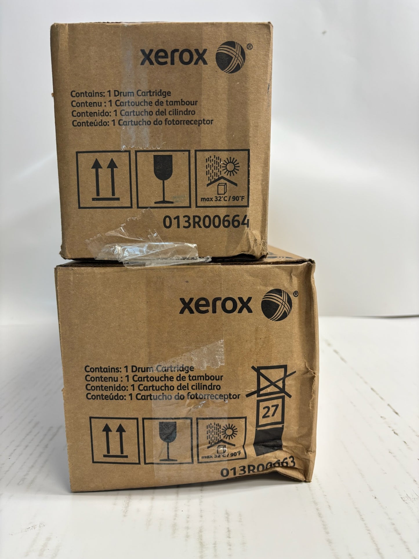 2 Genuine Xerox C550,560,570,C60,C70 Color & Black Drum 013R00663,013R00664