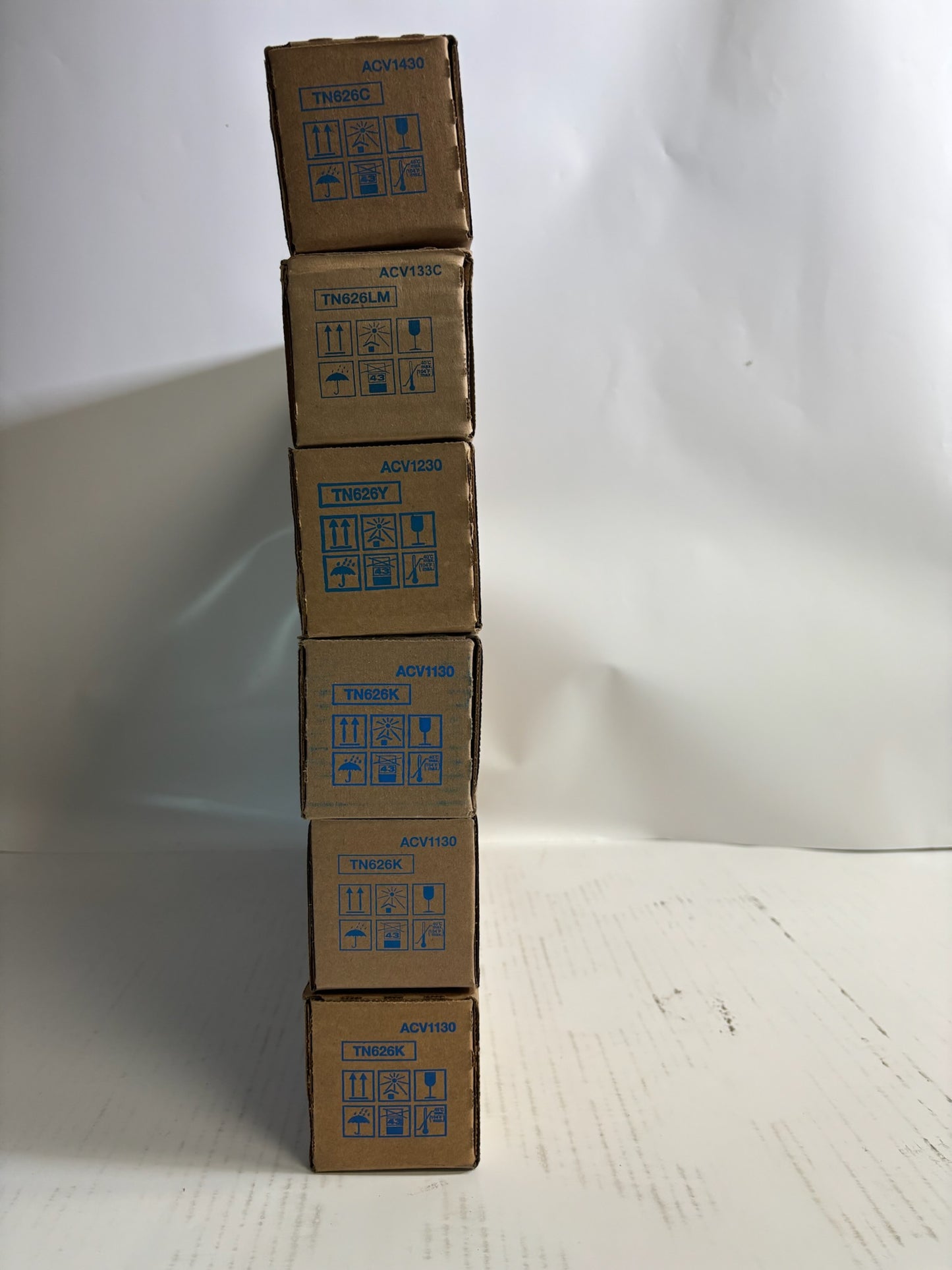 6 Genuine Konica Minolta BHC360i,C450i,C550i,C650i CCMKKK Toners TN626 (TN626LM)