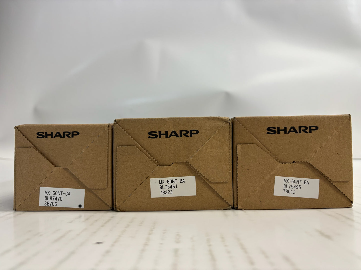 3 Genuine Sharp MX 2630,3050,3570,5070 Cyan & Black Toner MX-60NT-CA, MX-60NT-BA