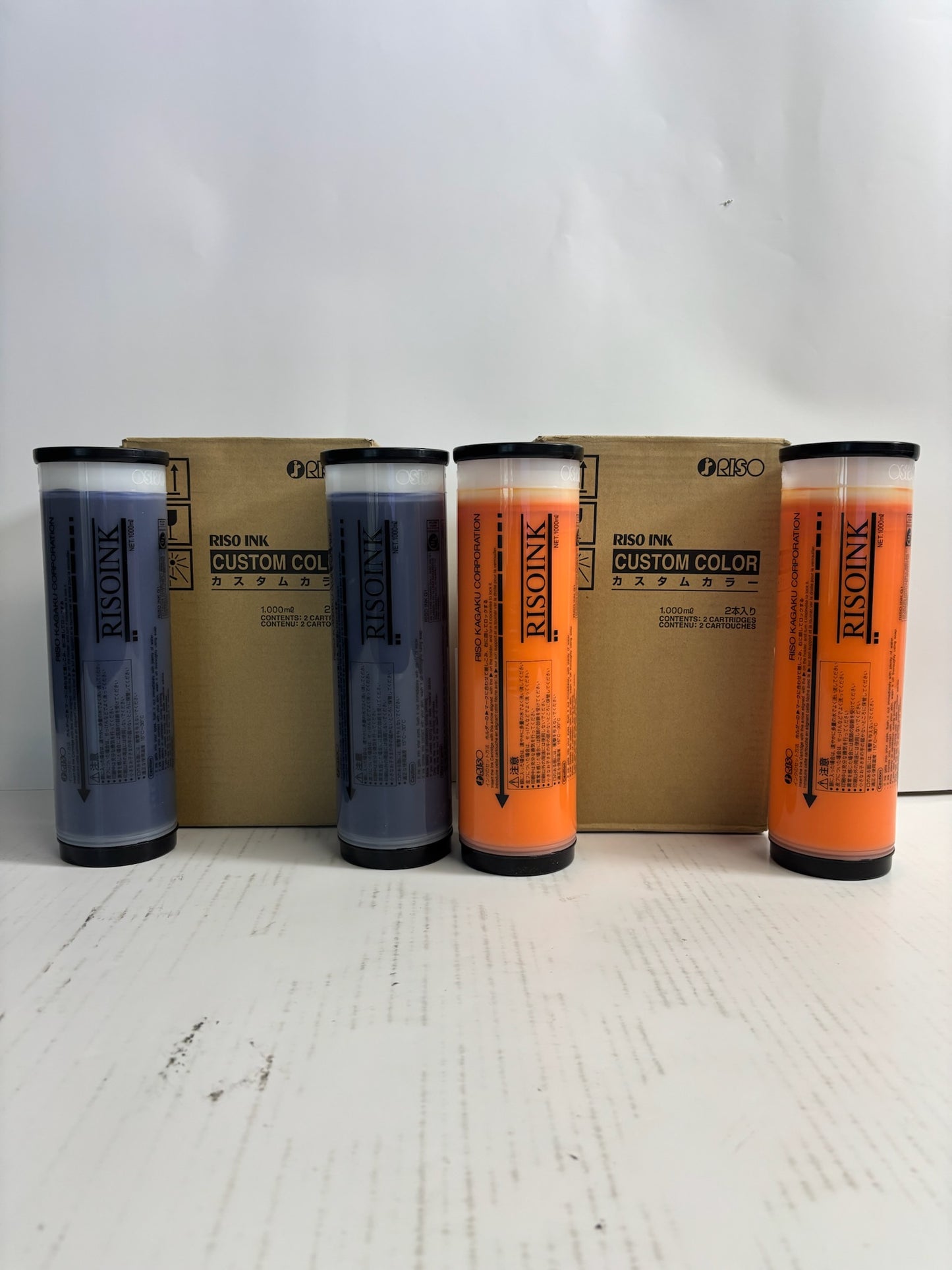 5 OEM Riso EZ 220,390 Y,PR,Ora,Green CustomColor Ink S-7404,12,16,35,36