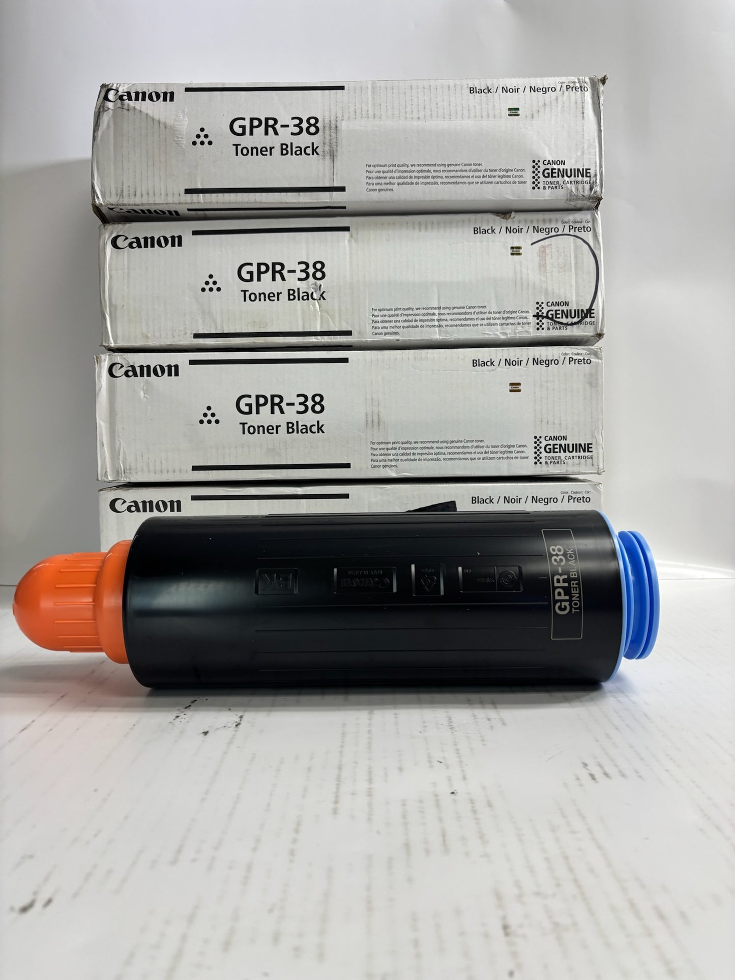 4 Genuine Canon iR ADV 6055,6065,6765 Black Toner GPR-38, GPR38 (3 New & 1 Open)