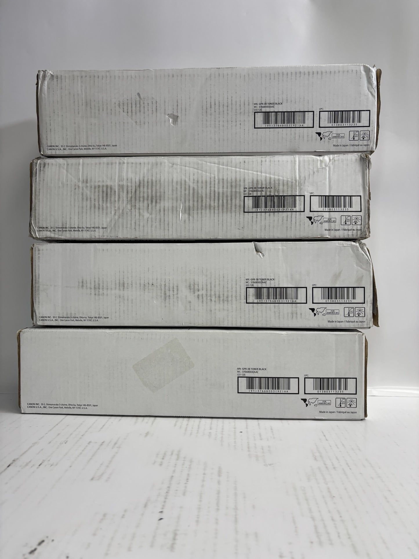 4 Genuine Canon iR ADV 6055,6065,6765 Black Toner GPR-38, GPR38 (3 New & 1 Open)