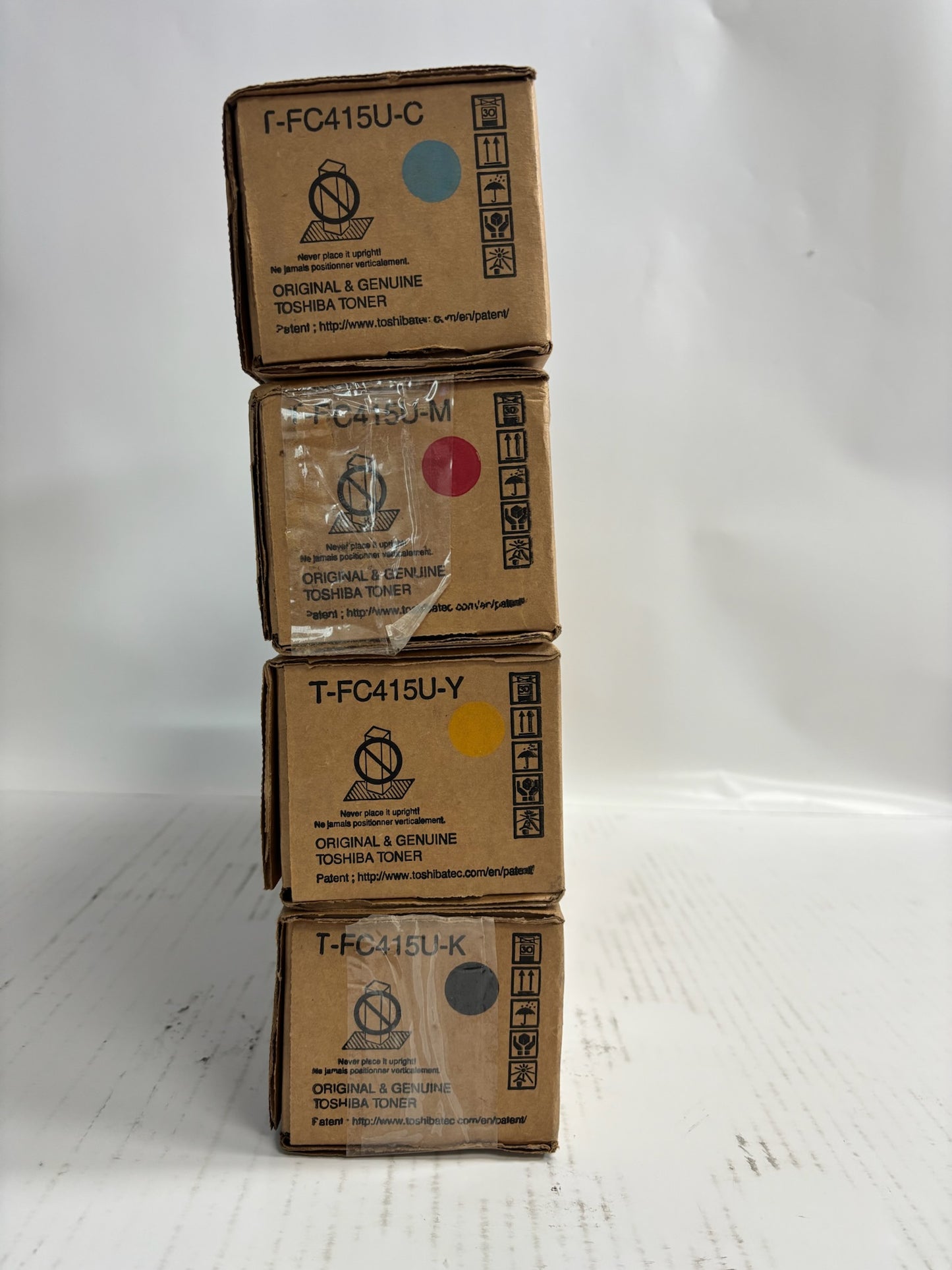 4 New Genuine Toshiba 2515AC, 3015AC, 3515AC,4515AC CMYK T-FC415U Toners