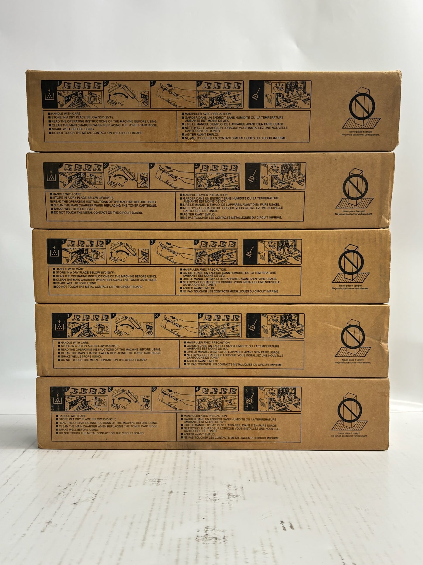 5 Genuine Toshiba eStudio 2010AC,2510AC CMYKK Toners T-FC210U(Same Day Shipping)