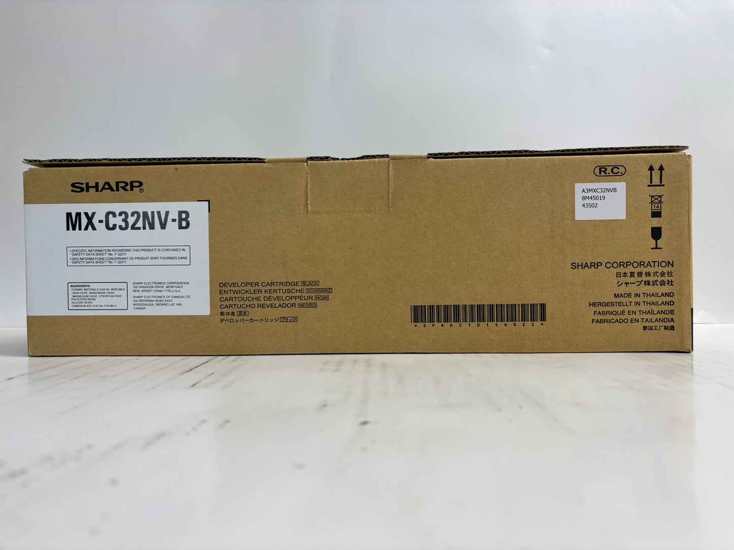 Genuine Sharp MX-C304W Black Developer Cartridge MX-C32NV-B, MXC32NVB