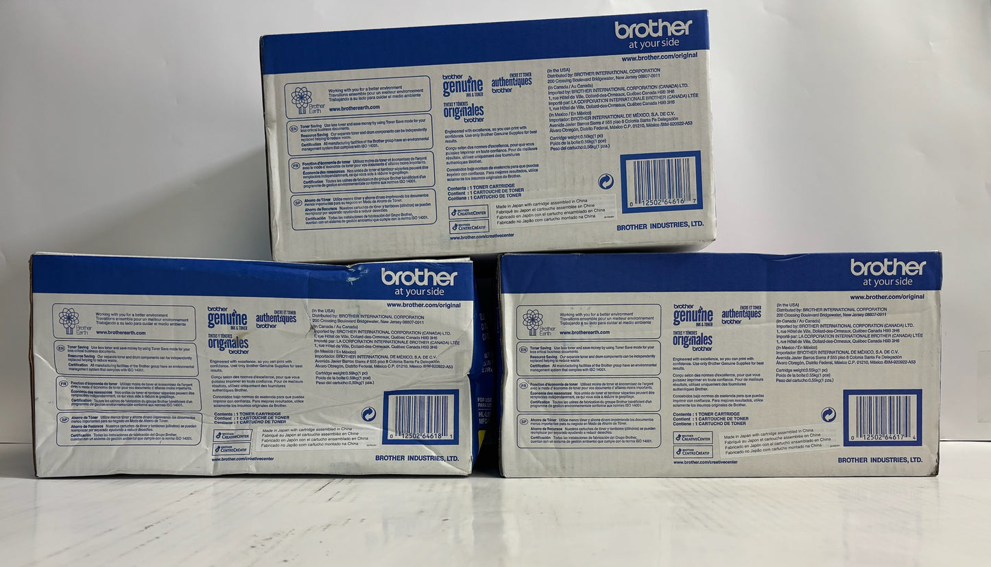 3 Cosmetic Genuine Brother HL-L9310CDW MFC-L9570CDW CMY Toner Cartridge TN-439